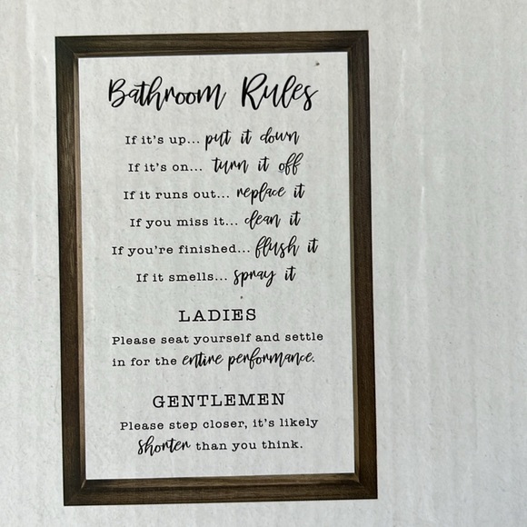 Bathroom Rules Sign Set. - Picture 9 of 10
